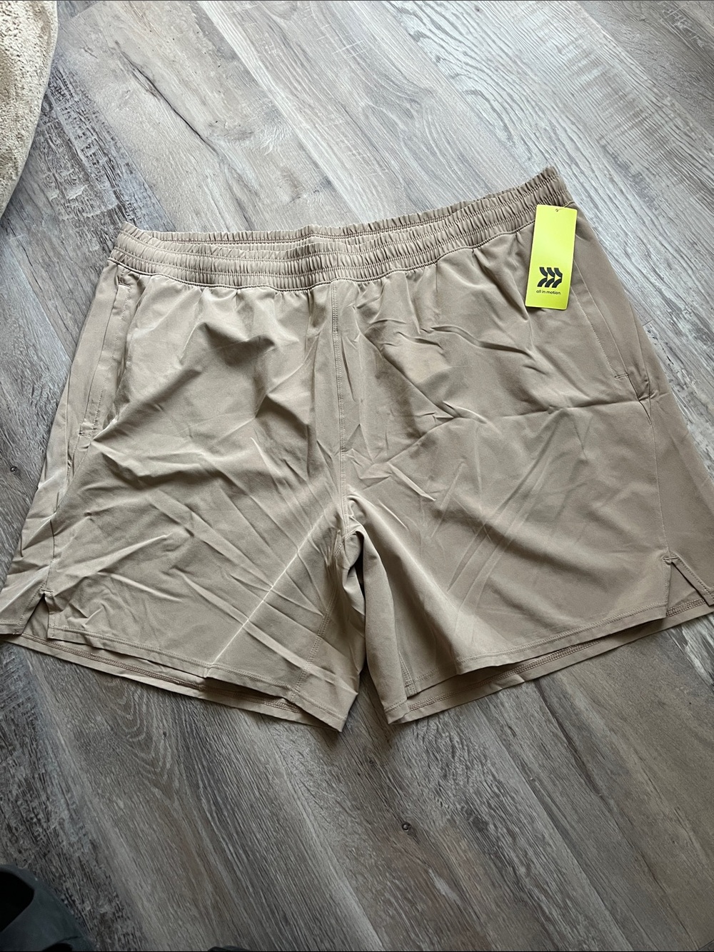all in motion Men's 7” Athletic Shorts in Light Khaki